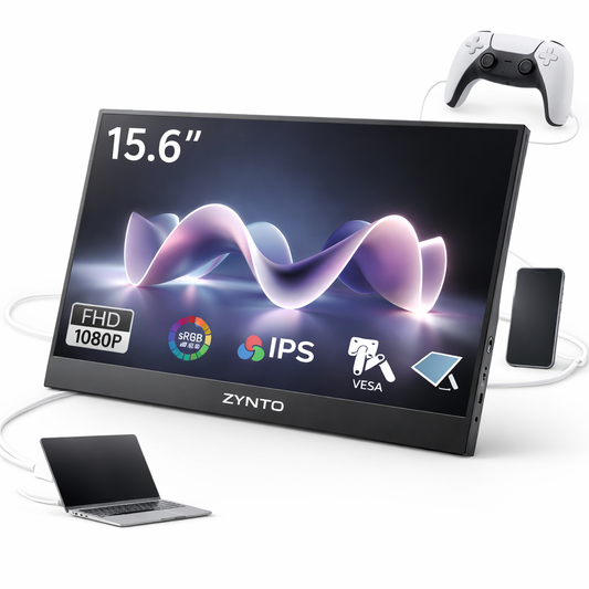 ZYNTO™ – Przenośny Monitor 15,6” Full HD IPS | USB-C | Ultra Slim